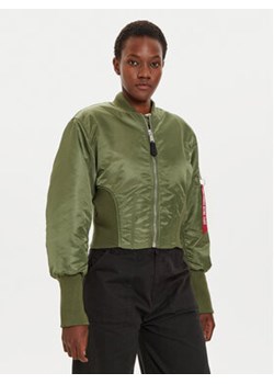 Alpha Industries Kurtka bomber 148003 Zielony Regular Fit ze sklepu MODIVO w kategorii Kurtki damskie - zdjęcie 176721207