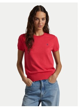 Polo Ralph Lauren Sweter 211891673024 Czerwony Regular Fit ze sklepu MODIVO w kategorii Swetry damskie - zdjęcie 176723758