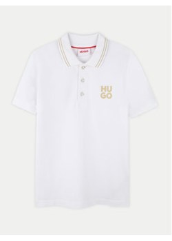 Hugo Polo G00159 M Biały Regular Fit ze sklepu MODIVO w kategorii T-shirty chłopięce - zdjęcie 176724308