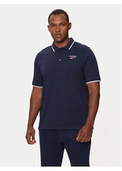 Reebok Polo Identity Small Logo Polo 100073032 Granatowy Regular Fit ze sklepu MODIVO w kategorii T-shirty męskie - zdjęcie 176733809