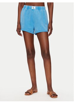 Calvin Klein Swimwear Szorty plażowe KW0KW02089 Niebieski Regular Fit ze sklepu MODIVO w kategorii Odzież plażowa - zdjęcie 176737018