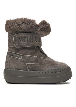 Moon Boot Śniegowce Junior Park Dtrap Boot Suede 80D3440040 Szary ze sklepu MODIVO w kategorii Buty zimowe dziecięce - zdjęcie 176763225