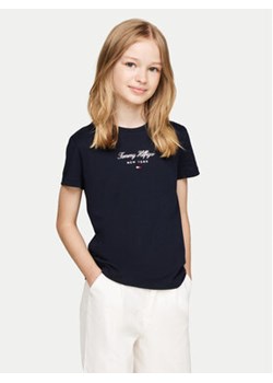 Tommy Hilfiger T-Shirt Foil KG0KG08178 D Granatowy Regular Fit ze sklepu MODIVO w kategorii Bluzki dziewczęce - zdjęcie 176780935