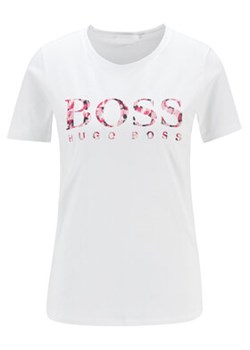 Boss T-Shirt Tiboss 2 50441517 Biały Regular Fit ze sklepu MODIVO w kategorii Bluzki damskie - zdjęcie 176781287