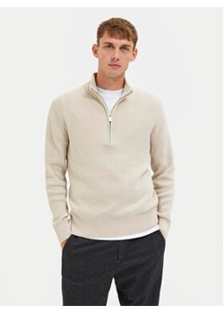 Selected Homme Sweter Rodney 16087985 Beżowy Regular Fit ze sklepu MODIVO w kategorii Swetry męskie - zdjęcie 176782455