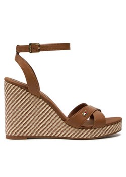 Tommy Hilfiger Sandały Im Raffia Sandal FW0FW08224 Brązowy ze sklepu MODIVO w kategorii Sandały damskie - zdjęcie 176783359