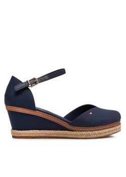 Tommy Hilfiger Espadryle Basic Closed Toe Mid Wedge FW0FW04787 Granatowy ze sklepu MODIVO w kategorii Czółenka - zdjęcie 176790078