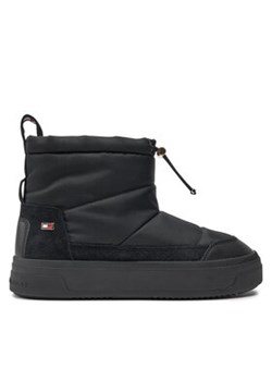 Tommy Hilfiger Śniegowce Flag Nylon Mini Snowboot FW0FW08334 Czarny ze sklepu MODIVO w kategorii Śniegowce damskie - zdjęcie 176794099