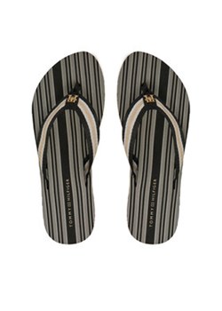 Tommy Hilfiger Japonki Im Th Print Beach Sandal FW0FW08370 Czarny ze sklepu MODIVO w kategorii Klapki damskie - zdjęcie 176810226