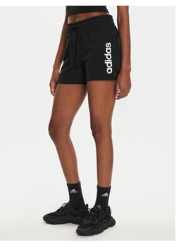 adidas Szorty sportowe Essentials Linear French Terry Shorts IC4442 Czarny Slim Fit ze sklepu MODIVO w kategorii Szorty - zdjęcie 176811025