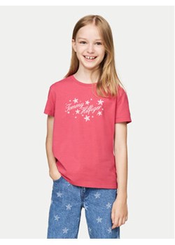 Tommy Hilfiger T-Shirt KG0KG08250 M Różowy Regular Fit ze sklepu MODIVO w kategorii Bluzki dziewczęce - zdjęcie 176825907