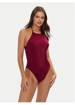 Calvin Klein Swimwear Strój kąpielowy KW0KW02733 Bordowy ze sklepu MODIVO w kategorii Stroje kąpielowe - zdjęcie 176828565