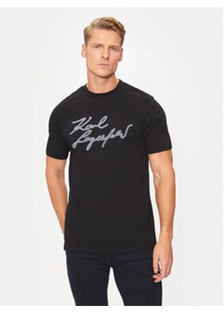 KARL LAGERFELD T-Shirt 755048 544224 Czarny Regular Fit ze sklepu MODIVO w kategorii T-shirty męskie - zdjęcie 176837279