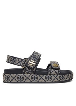 Tory Burch Sandały T Monogram Kira Sport 155154 Szary ze sklepu MODIVO w kategorii Sandały damskie - zdjęcie 176838817