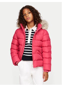 Tommy Hilfiger Kurtka puchowa Essential KG0KG07399 D Różowy Regular Fit ze sklepu MODIVO w kategorii Kurtki dziewczęce - zdjęcie 176845808