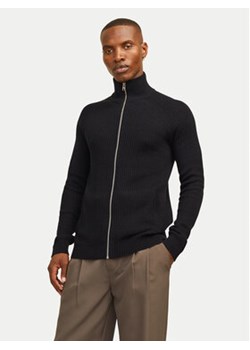 Jack&Jones Kardigan Pannel 12258474 Czarny Regular Fit ze sklepu MODIVO w kategorii Swetry męskie - zdjęcie 176880496