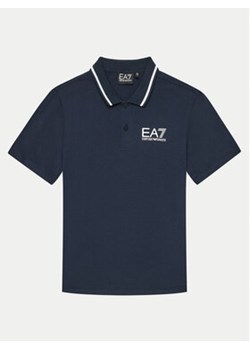 EA7 Emporio Armani Polo 8NBF51 BJ02Z 1562 Granatowy Regular Fit ze sklepu MODIVO w kategorii T-shirty chłopięce - zdjęcie 176881369