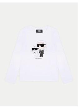 Karl Lagerfeld Kids Bluzka Z30209 S Biały Regular Fit ze sklepu MODIVO w kategorii T-shirty chłopięce - zdjęcie 176883117