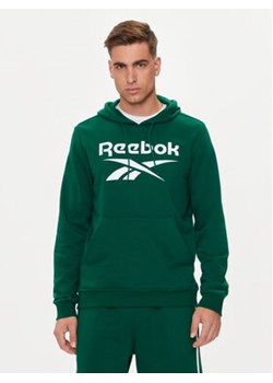 Reebok Bluza Identhlty Big Logo 100076427 Zielony Regular Fit ze sklepu MODIVO w kategorii Bluzy męskie - zdjęcie 176890465