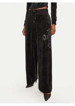 Juicy Couture Spodnie dresowe Jerry Cross JCBBJ224833 Czarny Wide Leg ze sklepu MODIVO w kategorii Spodnie damskie - zdjęcie 176899045
