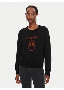 Pinko Sweter Logo 100414 Y7Z4 Czarny Regular Fit ze sklepu MODIVO w kategorii Swetry damskie - zdjęcie 176901398