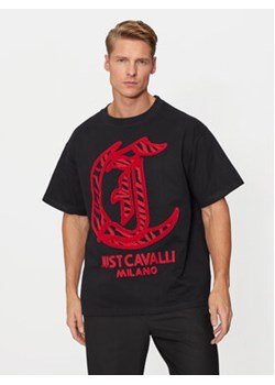 Just Cavalli T-Shirt 77OAHA06 Czarny Regular Fit ze sklepu MODIVO w kategorii T-shirty męskie - zdjęcie 176910147