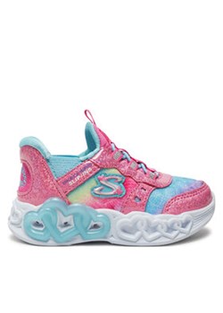 Skechers Sneakersy Infinite Heart Lights 303755N/PKMT Srebrny ze sklepu MODIVO w kategorii Buty sportowe dziecięce - zdjęcie 176917618