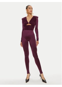 Elisabetta Franchi Kombinezon TU-019-46E2 Bordowy Slim Fit ze sklepu MODIVO w kategorii Kombinezony damskie - zdjęcie 176917819