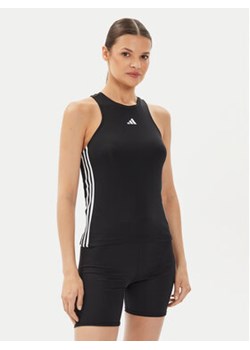 adidas Top AEROREADY Train Essentials Regular 3-Stripes Tank Top HR7815 Czarny Slim Fit ze sklepu MODIVO w kategorii Bluzki damskie - zdjęcie 176922837