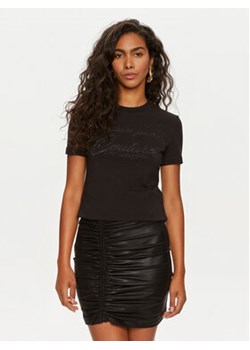 Versace Jeans Couture T-Shirt 76HAH6A8 Czarny Regular Fit ze sklepu MODIVO w kategorii Bluzki damskie - zdjęcie 176934055