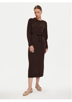 Max Mara Leisure Sukienka dzianinowa Scrivia 24263260 Brązowy Regular Fit ze sklepu MODIVO w kategorii Sukienki - zdjęcie 176938908