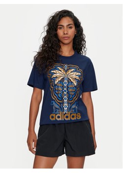 adidas T-Shirt FARM Rio Graphic IV9758 Granatowy Regular Fit ze sklepu MODIVO w kategorii Bluzki damskie - zdjęcie 176963295