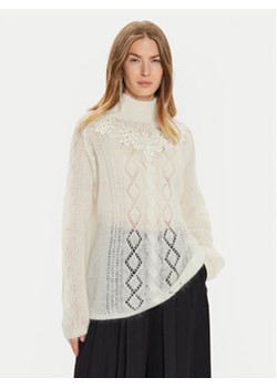 TWINSET Golf 242TP3420 Écru Loose Fit ze sklepu MODIVO w kategorii Swetry damskie - zdjęcie 176968356