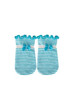 OUTLET Rękawiczki niemowlęce niebieskie SOXO w paski ze sklepu Sklep SOXO w kategorii Rękawiczki dziecięce - zdjęcie 17697427