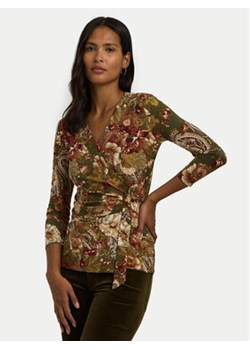 LAUREN RALPH LAUREN Bluzka 200951314001 Zielony Regular Fit ze sklepu MODIVO w kategorii Bluzki damskie - zdjęcie 176991129