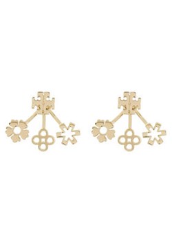 Tory Burch Kolczyki Kira Clover Front-Back Earring 160178 Złoty ze sklepu MODIVO w kategorii Kolczyki - zdjęcie 177001199