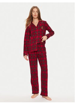 LAUREN RALPH LAUREN Piżama ILN92376F Czerwony Relaxed Fit ze sklepu MODIVO w kategorii Piżamy damskie - zdjęcie 177017619