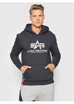 Alpha Industries Bluza Basic 178312 Granatowy Regular Fit ze sklepu MODIVO w kategorii Bluzy męskie - zdjęcie 177019016