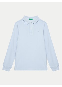 United Colors Of Benetton Polo 3089C300Z Błękitny Regular Fit ze sklepu MODIVO w kategorii T-shirty chłopięce - zdjęcie 177019395