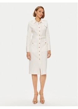Tommy Hilfiger Sukienka koszulowa Utility Shirt Dress Ls WW0WW42269 Biały Regular Fit ze sklepu MODIVO w kategorii Sukienki - zdjęcie 177019986