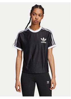 adidas T-Shirt adicolor 3-Stripes IX5505 Czarny Loose Fit ze sklepu MODIVO w kategorii Bluzki damskie - zdjęcie 177042109