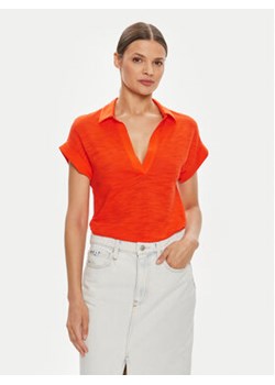 United Colors Of Benetton Polo 30Z1D4015 Czerwony Relaxed Fit ze sklepu MODIVO w kategorii Bluzki damskie - zdjęcie 177049775