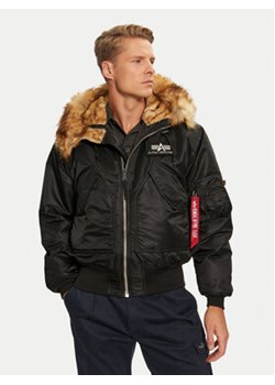 Alpha Industries Kurtka puchowa 113145 Czarny Regular Fit ze sklepu MODIVO w kategorii Kurtki męskie - zdjęcie 177054098