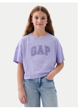 Gap T-Shirt 883128-01 Fioletowy Relaxed Fit ze sklepu MODIVO w kategorii Bluzki dziewczęce - zdjęcie 177057477