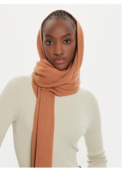 Calvin Klein Szalik Embroidery Fine K60K612601 Brązowy ze sklepu MODIVO w kategorii Szaliki i chusty damskie - zdjęcie 177065456