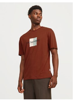 Jack&Jones T-Shirt Fredeiksberg 12262492 Brązowy Regular Fit ze sklepu MODIVO w kategorii T-shirty męskie - zdjęcie 177074648