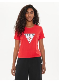 Guess T-Shirt W1YI1B I3Z14 Czerwony Regular Fit ze sklepu MODIVO w kategorii Bluzki damskie - zdjęcie 177108185