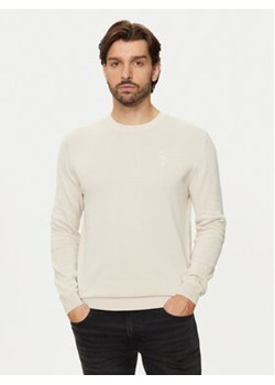 KARL LAGERFELD Sweter 655029 544301 Beżowy Regular Fit ze sklepu MODIVO w kategorii Swetry męskie - zdjęcie 177110959