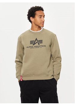 Alpha Industries Bluza Basic 178302 Zielony Regular Fit ze sklepu MODIVO w kategorii Bluzy męskie - zdjęcie 177127235