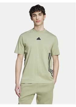 adidas T-Shirt Future Icons 3-Stripes IY7736 Zielony Regular Fit ze sklepu MODIVO w kategorii T-shirty męskie - zdjęcie 177133517
